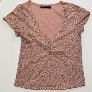 Brandy Melville Pink Floral T-Shirt